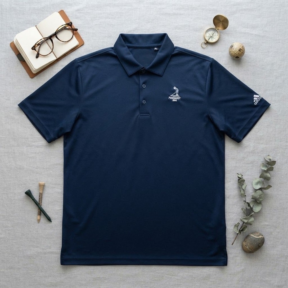 Adidas Mens Pinehurst 1895 Golf Polo Shirt Navy Blue XXL Putter Boy Logo